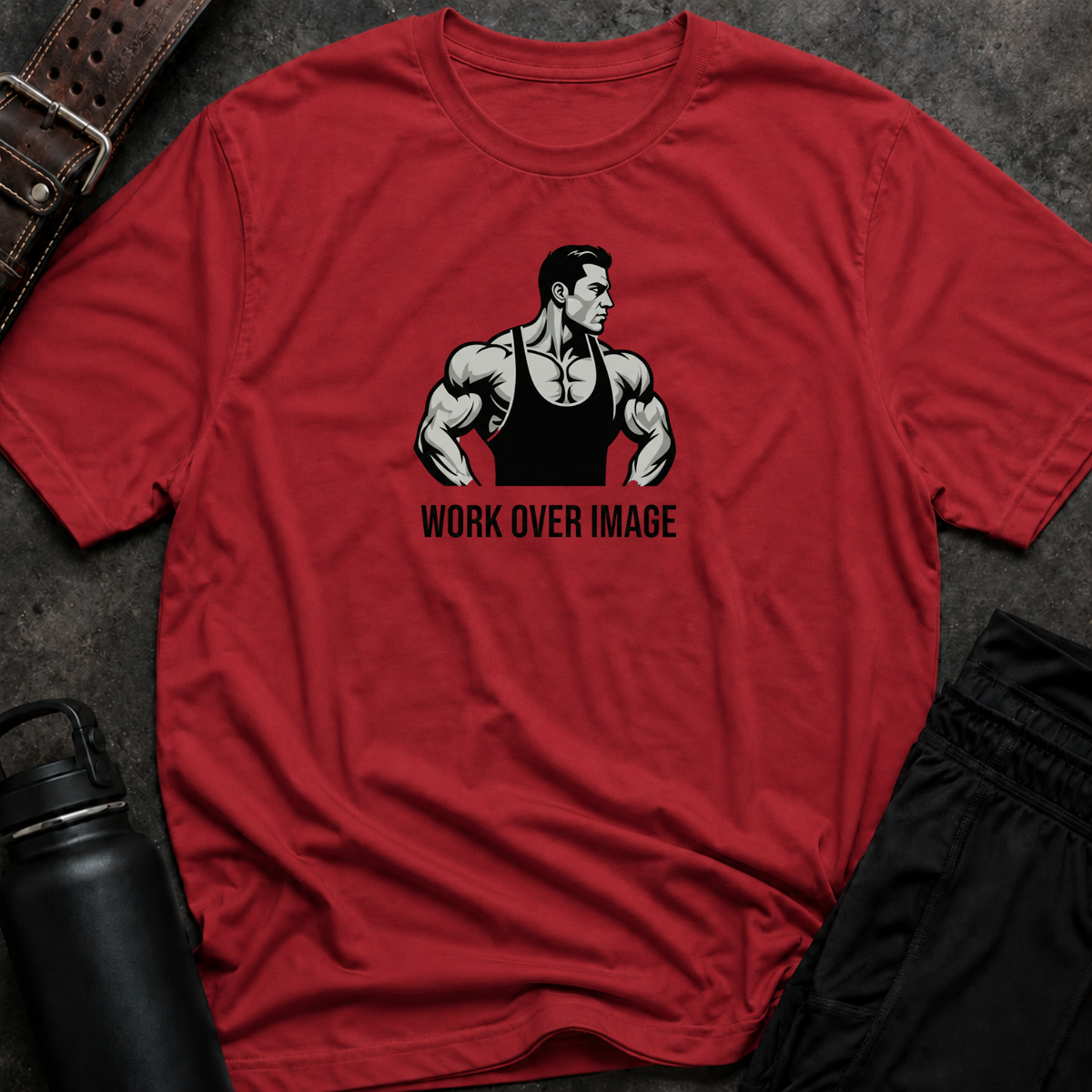 Work Over Image T-Shirt