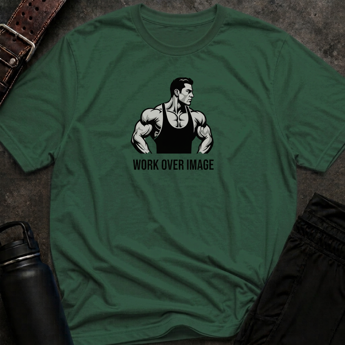 Work Over Image T-Shirt