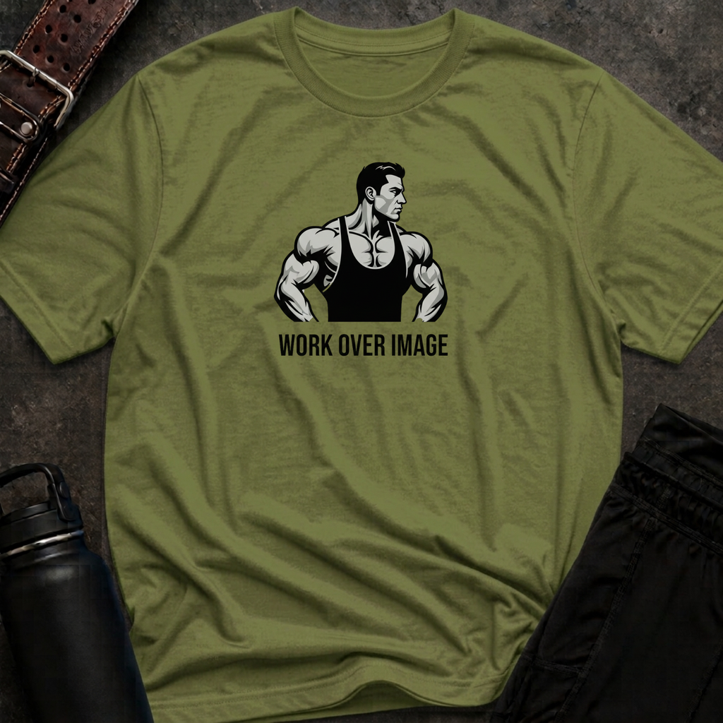 Work Over Image T-Shirt