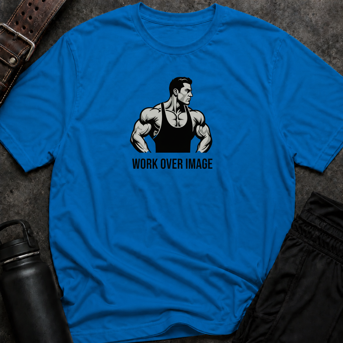 Work Over Image T-Shirt
